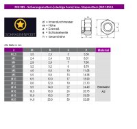 schraubenpost.de® | M5 (100 Stück) Sicherungsmuttern mit Unterlegscheiben | DIN 985 + DIN 9021 | Edelstahl A2 V2A (Stoppmuttern)