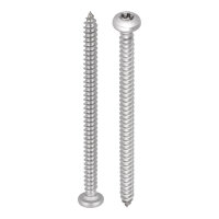 schraubenpost.de® | Blechschrauben Linsenkopf 3,9 x 25 mm (50 Stück) Innensechsrund TX | Form C (mit Spitze) | DIN 7981 / ISO 14585 | Edelstahl A2 V2A | TORX