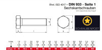 schraubenpost.de® | Sechskantschrauben mit Unterlegscheiben | Edelstahl A2 VA V2A | DIN 933 + DIN 9021 | Maschinenschrauben Gewindeschrauben | Vollgewinde | M8x80 mm 50 Stück