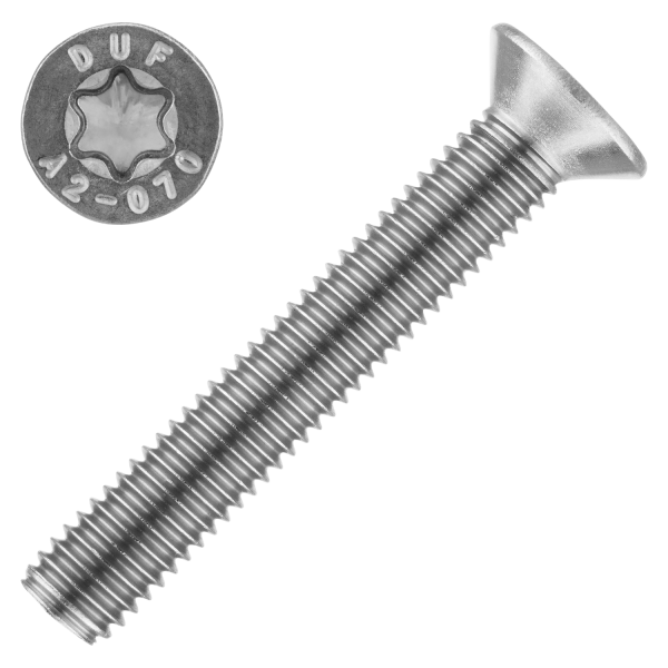 schraubenpost.de® | Senkschrauben mit Innensechsrund (TX) - M3x8 mm (25 Stück) | DIN 965-TX / ISO 14581 | Edelstahl A2 V2A | mit Vollgewinde | Gewindeschrauben Senkkopfschrauben Torx