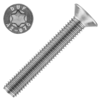 schraubenpost.de® | Senkschrauben mit Innensechsrund (TX) - M3x8 mm (25 Stück) | DIN 965-TX / ISO 14581 | Edelstahl A2 V2A | mit Vollgewinde | Gewindeschrauben Senkkopfschrauben Torx